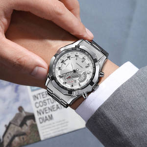 Nuevo reloj de pulsera de acero inoxidable de cuarzo para deportes al aire libre con calendario único resistente al agua para hombre - Product Image 4