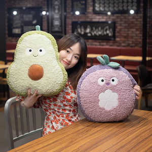Lindo aguacate tiro almohada zanahoria fruta peluche muñeca fresa fruta cojín niña regalo muñeca - Product Image 4