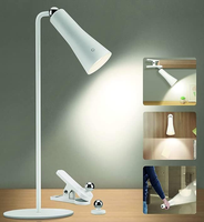 Lampe de bureau magnétique 4 en 1 Rechargeable sans fil LED Flexible Portable USB Port Touch Study Office Bedroom Bedside Modern