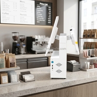 Sistem POS Perangkat Keras Supermarket 156 Inci, Terminal POS Ritel, Komputer Windows Android Linux, Mesin Kasir dengan Harddisk 128GB