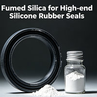 Silice fumée, noir de carbone blanc, poudre de remplissage renforçante (8000 Mesh) pour revêtement en caoutchouc, adhésif et scellant