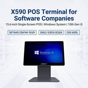 Terminal Punto de Venta <span class=keywords><strong>Longfly</strong></span> Square Register con Conectividad Bluetooth, USB y Wi-Fi, Sistema POS Windows I5 10.ª Generación - Product Image 3