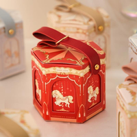 Maßgefertigte Großhandels-Geschenkbox aus Mattlaminiertem UV-Beschichtetem Kunstpapier mit Griff für Schokolade & Kuchen - Hochzeiten & Geburtstagsfeiern