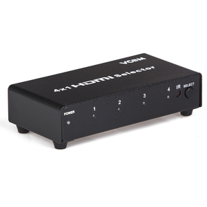 VCOM 1080P <span class=keywords><strong>Ful</strong></span> <span class=keywords><strong>HD</strong></span> 4 puertos HDMI Matrix Switch con control remoto IR para 4 computadoras a 1 conmutador de monitor - Product Image 3