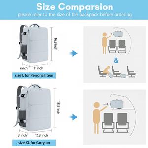 Grand sac à dos de voyage pour ordinateur portable extensible pour femmes, imperméable, sac à dos de travail pour ordinateur portable 17 pouces, sac à dos de randonnée avec compartiment pour chaussures - Product Image 4