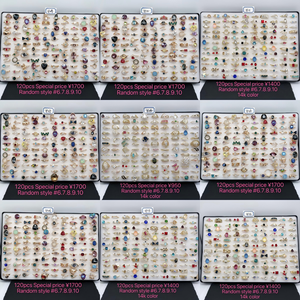 251128 XUPING Pabrik Perhiasan Kotak Cincin Perhiasan <span class=keywords><strong>Fashion</strong></span> Acak 120 Pcs Batu Buatan Grosir Cincin Berlapis Emas - Product Image 4