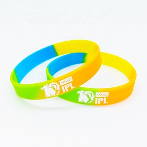 Ink Injected Print geprägtes Glühen Benutzer definiertes Logo Buntes Gummi armband geprägte Füllung <span class=keywords><strong>Rainbow</strong></span> Seg Silikon armband - Product Image 5