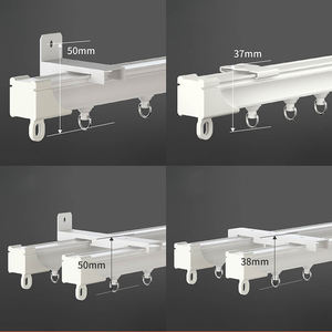 Poulie de Rail de <span class=keywords><strong>rideau</strong></span> silencieuse épaissie en alliage d'aluminium Rail droit Rail de glissière Accessoires de <span class=keywords><strong>rideau</strong></span> - Product Image 4