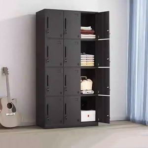 Armoire de rangement industrielle multi-portes en acier pour bureau, atelier, salle de sport, salon - pour le rangement du personnel, fabriquée en métal durable - Product Image 4