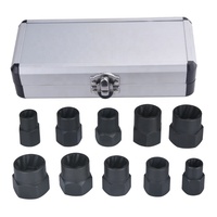 Lot de 10 outils de démontage d'écrous de roue automobile, jeu de douilles torsadées et extracteur de vis pour roues de voiture