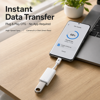 Adaptateur USB Type-C pour téléphone Android/PC, hub USB pour appareils photo, clés USB, souris, claviers, câble OTG, transfert de données