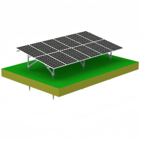 Système de montage au sol pour panneaux solaires photovoltaïques en acier anodisé, en promotion