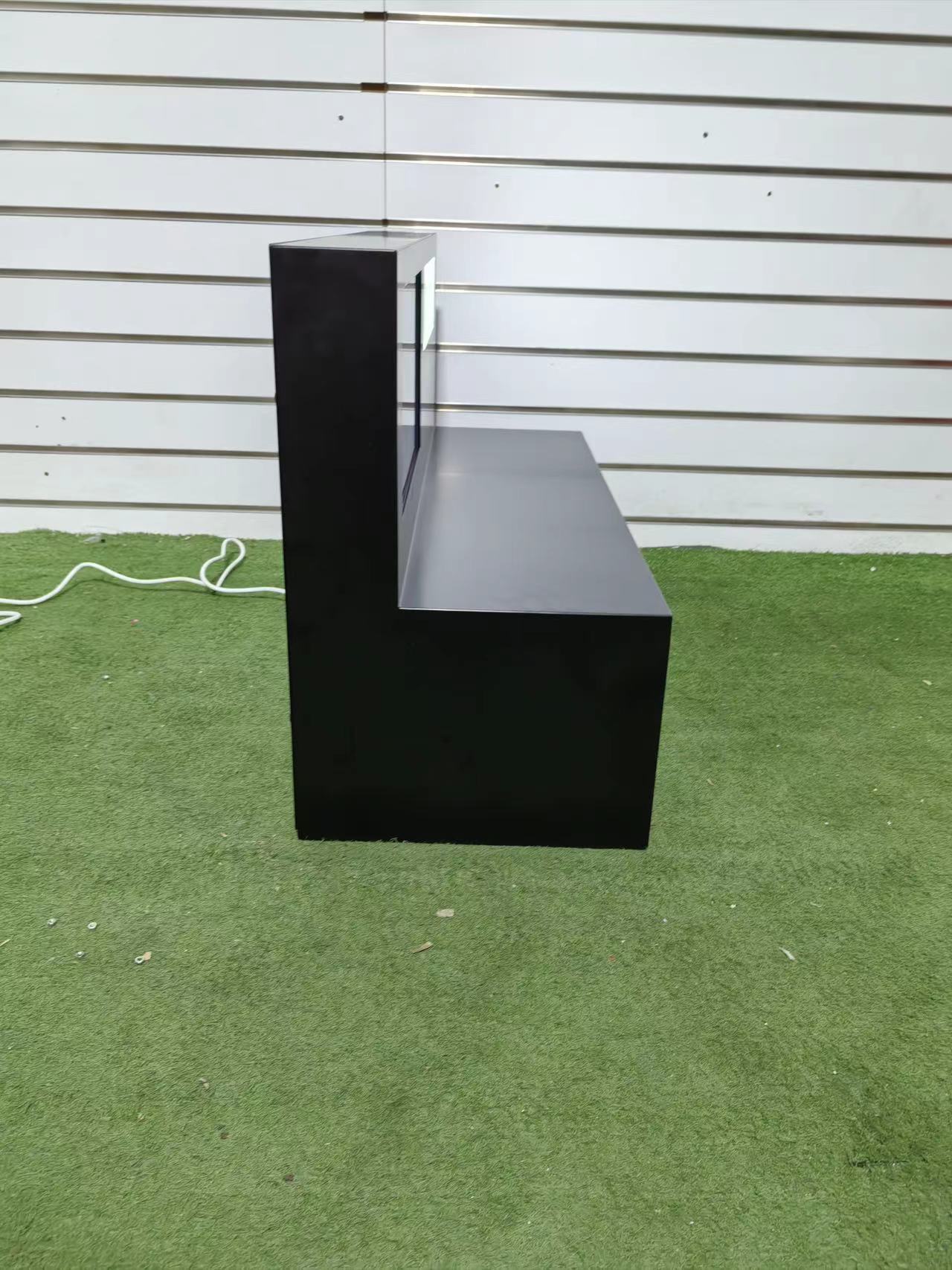 L-shaped Metal Frame Counter Top Display Stand Advertising Screen Custom Logo Designed for Earphone Headphone Retail Displays — view 4