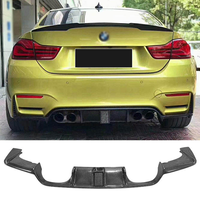 Difusor Trasero de Fibra de Carbono de Alta Calidad Estilo 3D con Luz LED para BMW F80 M3 F82 M4