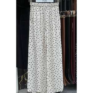 Pantalon large en satin à pois, taille haute, décontracté, respirant, pour femmes - Product Image 3