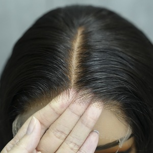 Disponible en EE. UU. Peluca con cierre de encaje 5X5 Hd Pelucas de cabello crudo Frente humano Negro 200 Densidad Transparentfor Beauty Shop - Product Image 2