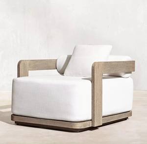 Juego de Sofás de Teca para Exteriores de Estilo Mediterráneo, Lujoso, Ecológico y Contemporáneo, con Cojines Impermeables Hechos a Mano para Uso en Hoteles y Jardines - Product Image 2