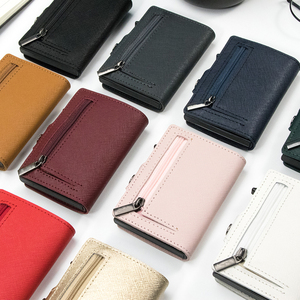 2024 New Luxury Blue Saffiano Leather Business ID <b>Card</b> Case Portacarte Pelle Slim Pop up Credit <b>Card</b> <b>Holder</b> <b>Wallet</b> With Buckle - Product Image 6