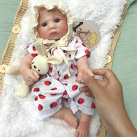 Poupée Reborn en Silicone Corps Entier de 18 Pouces, Modèle Garçon Mignon, pour Jeu d'Imitation, Compagnon d'Enfants, Figurine de Collection - Vente en Gros