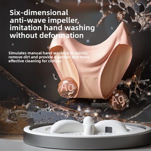 Portable <b>Mini</b> Washing Machine With Spin Dryer Foldable for Travel Dormitory Compact Design for Small Spaces With Top-loa - Product Image 2