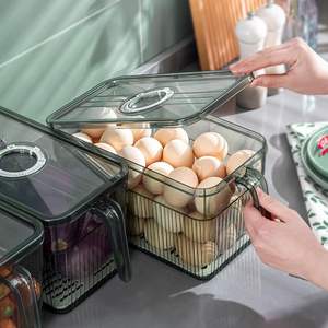 Boîte de rangement en plastique PET transparente pour cuisine, réfrigérateur, organisateur de fruits et légumes frais, avec couvercle - Product Image 6