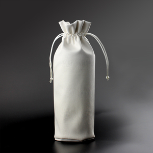 Customized Emboss Leather Cosmetic Gift Drawstring <b>Bag</b> <b>Cream</b> Leather Travel Shopping Gift Jewelry Dust Makeup Pouch - Product Image 2