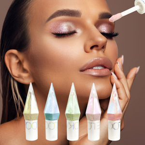 Set de Sombras de Ojos Líquidas Impermeables con Brillo Metálico, 5 Colores con Acabado Diamante, Maquillaje para Ojos - Product Image 4