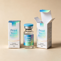 Autocollants holographiques personnalisés pour flacons, étiquettes inviolables en vinyle pour produits pharmaceutiques et cosmétiques, autocollants pour flacons de peptides 10ml 2ml 3ml