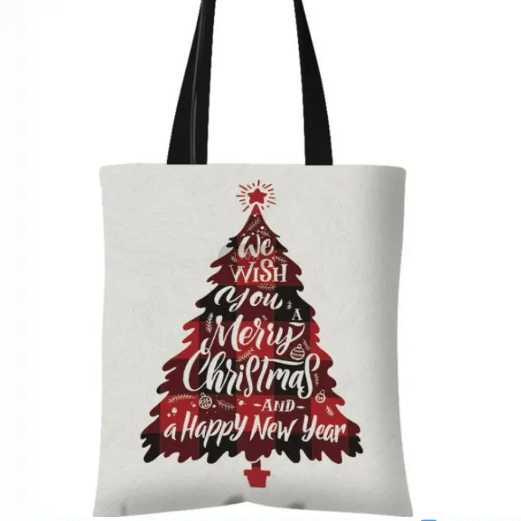 New Cheap Price Custom Eco Friendly Merry Christmas Non Woven Bag Tote Shopping Bag