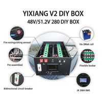 YIXIANG UE USA STOCK Boîte V2 Kit DIY Batterie 48V 280Ah avec Aérosol Extincteur Boîtier DIY Batterie LiFePO4 280Ah