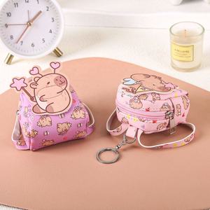 Креативный кошелек-подвеска в виде капибары, портативный мешочек для мелочи, подвеска-органайзер, маленький рюкзак для аксессуаров для кукол - Product Image 5