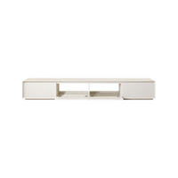 Meuble TV moderne et simple pour la maison, meuble TV pour salon avec peu d'espace, meuble de rangement au sol en bois massif blanc