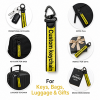 Porte-clés tissé personnalisé OEM, en tissu, vente en gros, dragonne anime, lanière, boucle, promotion de marque, emballage cadeau, marchandise