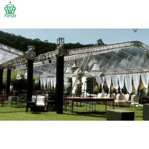 Sistema de armadura de aluminio de personalización profesional, Armadura de techo transparente, Armadura de iluminación de escenario de boda para grandes eventos