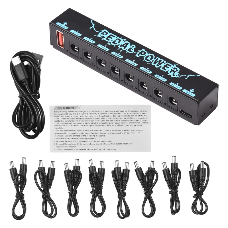 ギターペダルパワーギターエフェクター電源8絶縁DC出力絶縁電源USB IN