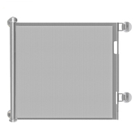 Barrière de sécurité pour bébé pliable et rétractable sans perçage pour les escaliers avec fermeture à bouton, barrière pour chien, clôture en polyester de haute qualité