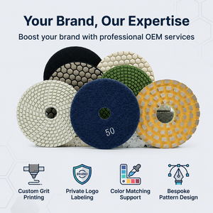 Disques de polissage diamantés flexibles à séchage rapide et durables de 100 mm pour le granit, le marbre et le béton – Fabricant chinois - Product Image 6