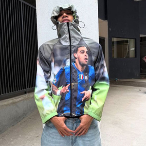 Chaqueta Cortavientos Impermeable con Estampado Gráfico Personalizado, Chaqueta Cortavientos con Estampado Completo, Chaqueta de Exterior Resistente al Viento para Hombre - Product Image 3