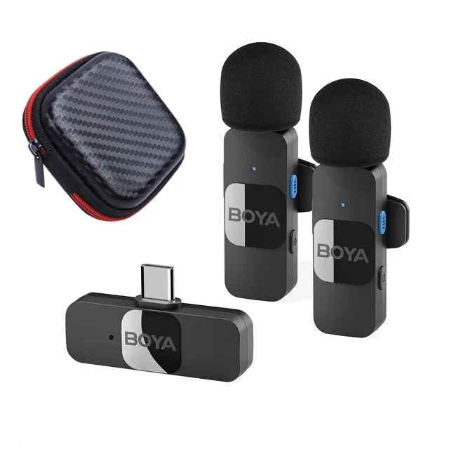 BOYA BY-V20 Professional Wireless Lavalier Mini Microphone Suitable By-v2 for Mobile Android Live Game Recording Interview