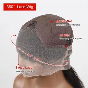 Parrucca anteriore da 30 40 pollici con onda profonda da donna <span class=keywords><strong>capelli</strong></span> <span class=keywords><strong>veri</strong></span> e 300% densità <span class=keywords><strong>capelli</strong></span> <span class=keywords><strong>veri</strong></span> parrucca 360 gradi HD con onda d'acqua anteriore in pizzo pieno - Product Image 6