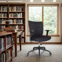 Chaise de bureau pivotante moderne à dossier haut en maille, avec soutien lombaire réglable et accoudoirs réglables en hauteur, pour le bureau et la maison