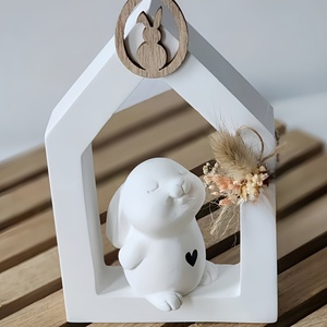 1PC tình yêu Bunny 3D Silicone khuôn cho nến làm, phục sinh động vật bức tượng nhỏ, dễ thương thạch cao & nhựa đúc, trang trí nội thất thủ công cụ - Product Image 2