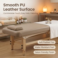 Lit de massage thaïlandais à structure en bois massif le plus vendu Portable et entièrement réglable pour une utilisation dans la chambre Lit de spa de salon au design moderne