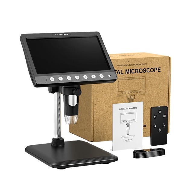 MG-330 HD 7 Inch 1200X 5MP Camera Electronic Digital Microscope for Mobile Phone Repair Watch Biological Experiment Use
