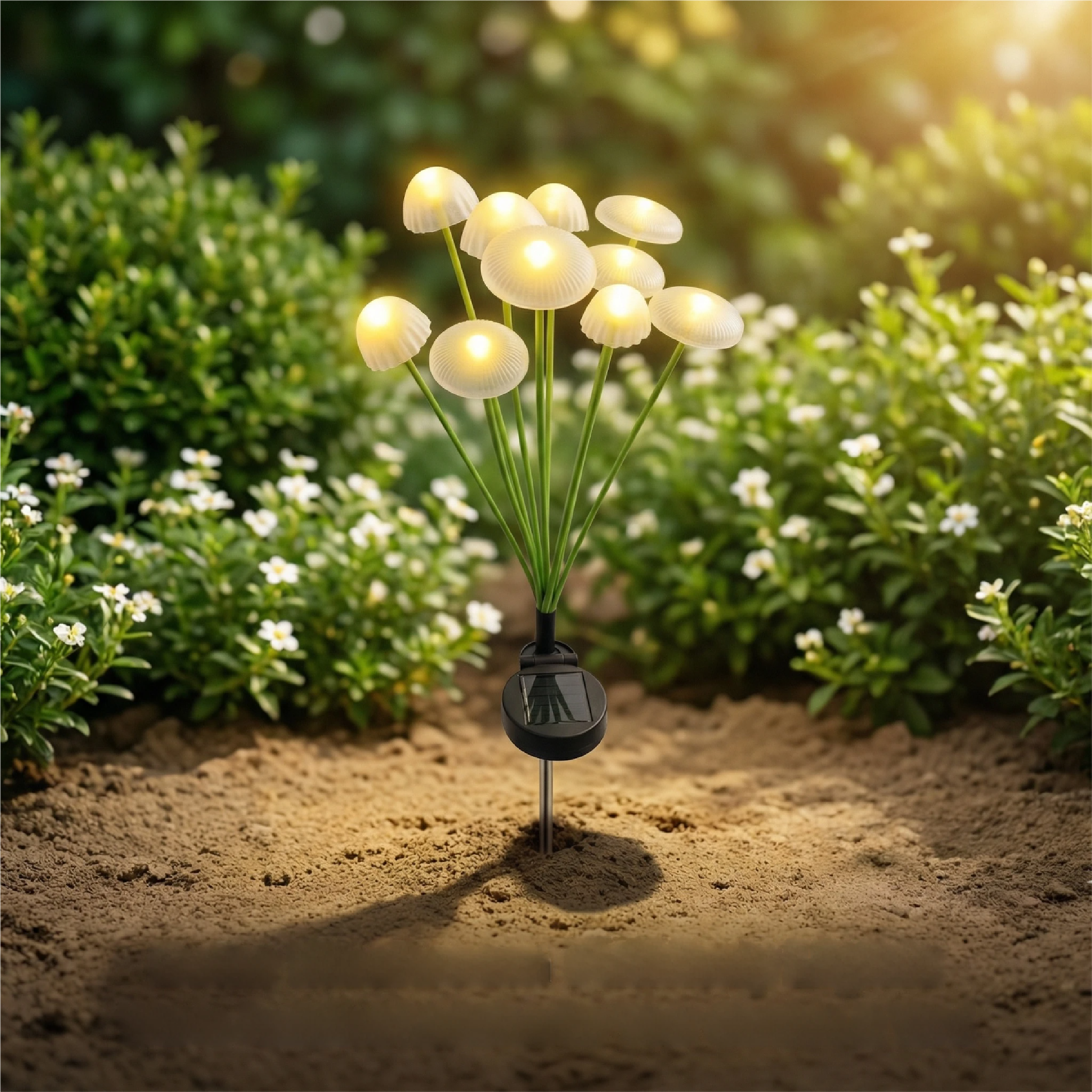 Solar Jellyfish Mushroom Lights Multi Lighting 2 Modes Led Lamp Creative Outdoor Decor Ideal Gift Festival Holiday Celebration