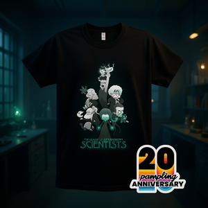 T-shirt The League Of Extraordinary Scientists, édition noire du 20e anniversaire - Product Image 2