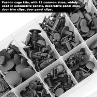 240 pièces Clips de pare-chocs Clips de retenue de voiture en plastique Auto Push Pin Clips d'aile de voiture voiture riveté attaches décoratives ensemble