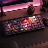 68 Keys Side Engraved PBT Dye Sublimation Keycaps Set OEM Profile for Mechanical Keyboard Compatible 61 64 87 104