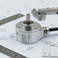 Encodeur rotatif miniature ultra-mince, encodeur incrémental à arbre de 6 mm, diamètre extérieur 38 mm, arbre solide de 6 mm