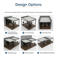 Auvent pliant à cadre en aluminium personnalisable Système de drainage intégré UV-Anti pour espaces de jardin extérieurs